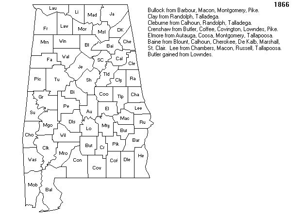 1866 Alabama Map
